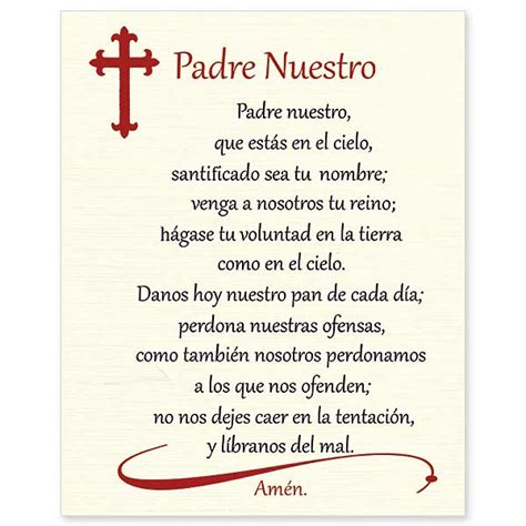 Lord S Prayer In Spanish Printable